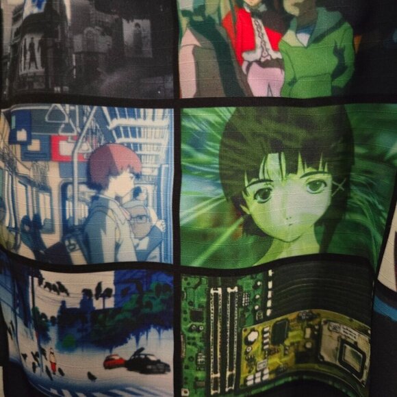 Secret Heart Let's All Love Lain Anime 2023 Drop Wide Leg Jogger Pants Size XL - Picture 7 of 12
